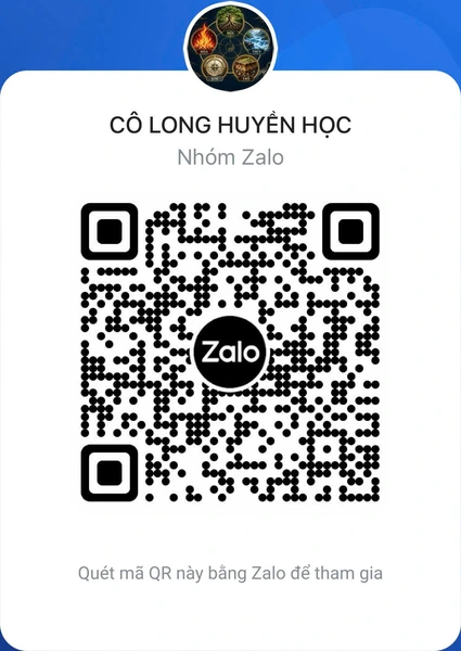 Mã QR tham gia nhóm Zalo Cô Long Huyền Học